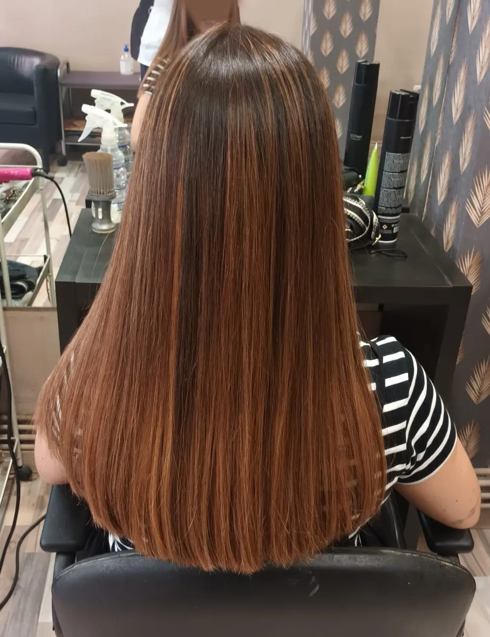 mechas balayage en tonos marrones