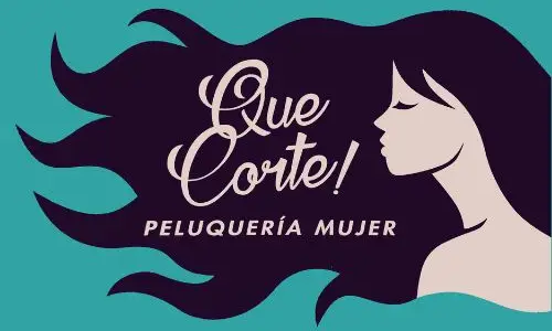 logo de peluquería que corte